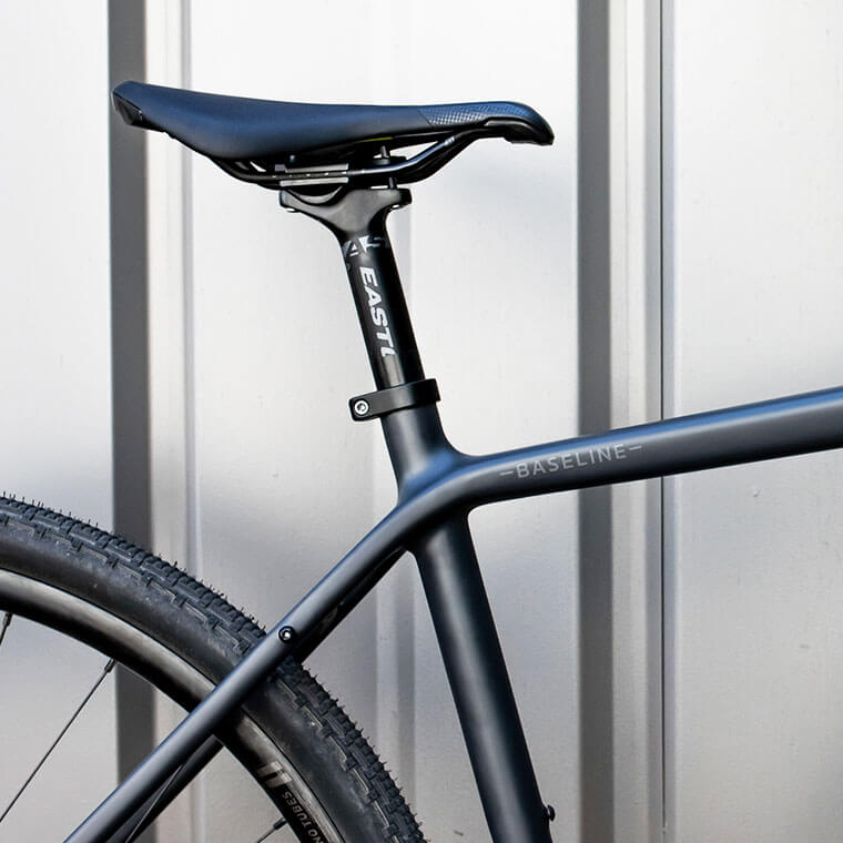 Close up of seat post and Baseline model name