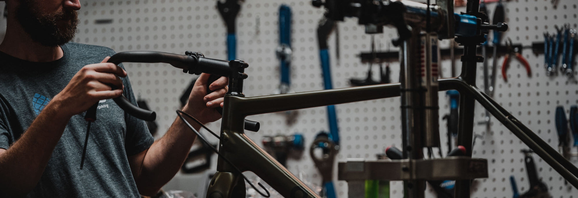 Image of Ocoee bike being adjusted