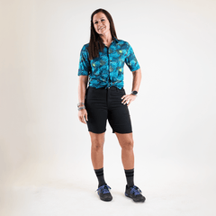 Stretch Jorts - Pure Black - OBED Bikes