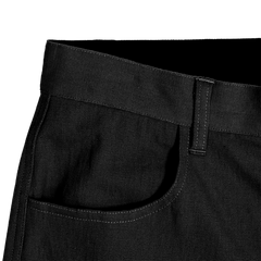 WorkHorse Stretch Canvas Short - Pure Black - OBED Bikes
