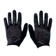 Summer LITE Gloves - Topo Map Black - OBED Bikes