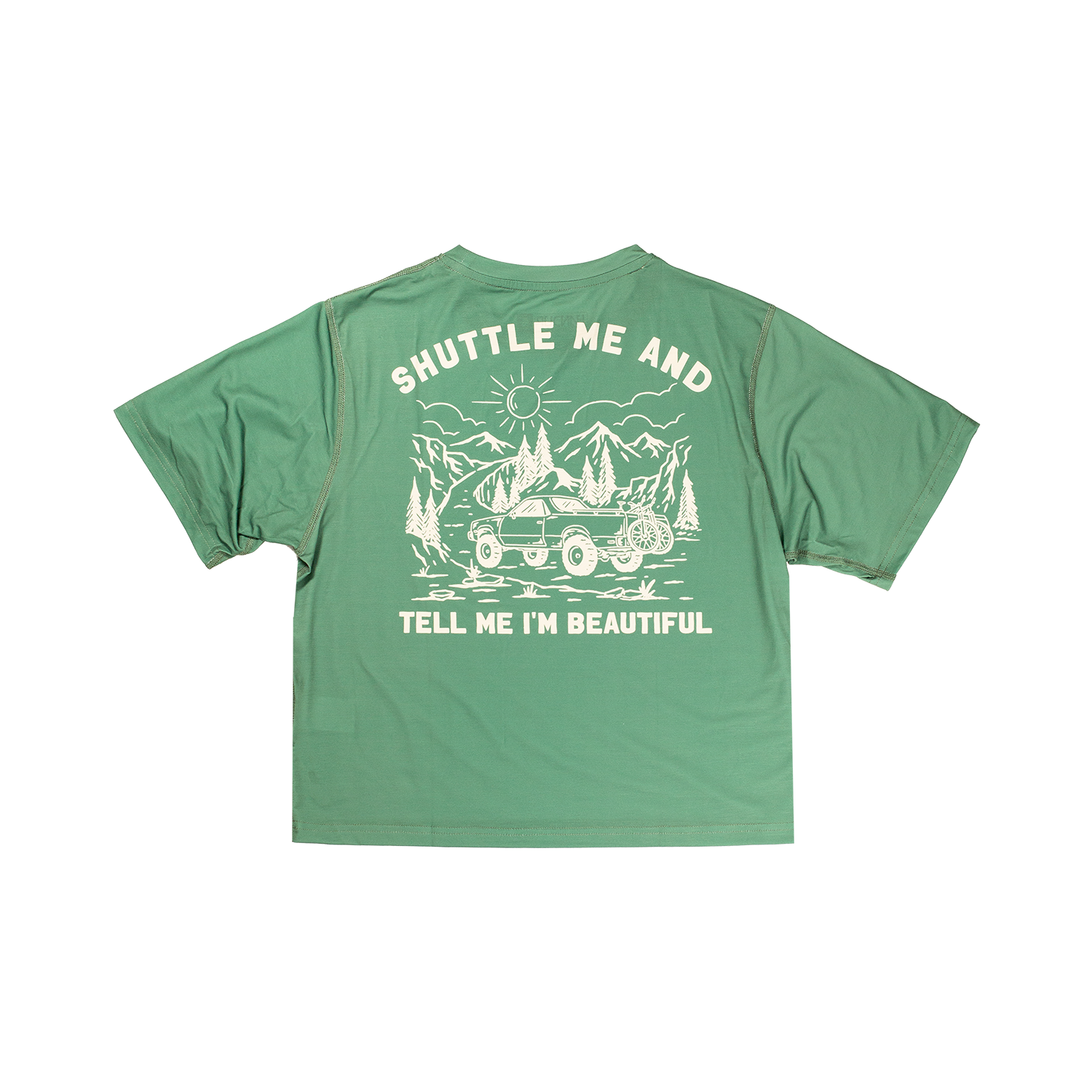 Cropped ActiviTEE - Shuttle Me Sage Green