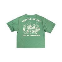 Cropped ActiviTEE - Shuttle Me Sage Green - OBED Bikes