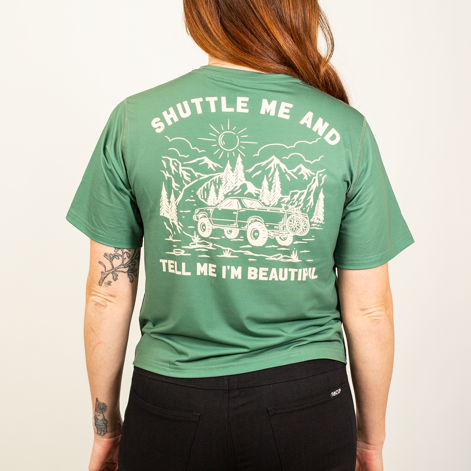 Cropped ActiviTEE - Shuttle Me Sage Green