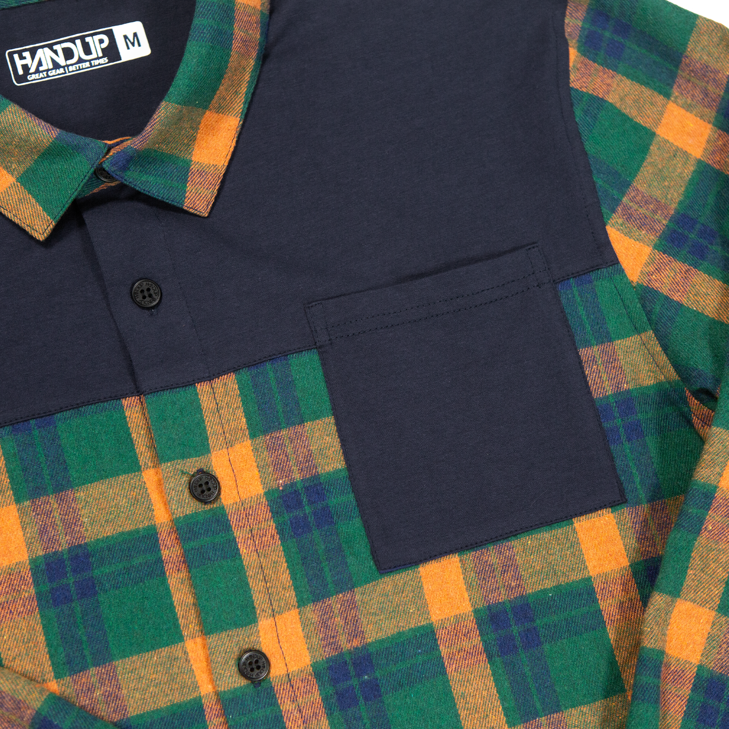 FlexTop Flannel - Forest Green/Golden Mustard
