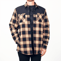 Flannel Jacket - Navy/Tan Plaid - OBED Bikes