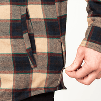 Flannel Jacket - Navy/Tan Plaid - OBED Bikes