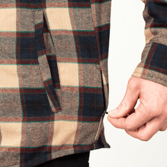 Flannel Jacket - Navy/Tan Plaid - OBED Bikes