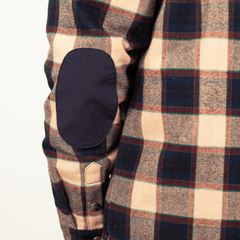 Flannel Jacket - Navy/Tan Plaid - OBED Bikes