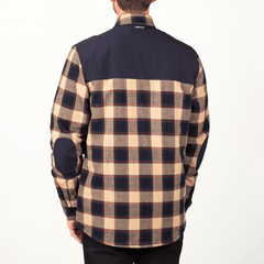 Flannel Jacket - Navy/Tan Plaid - OBED Bikes