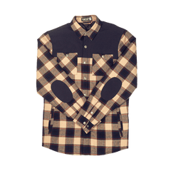 Flannel Jacket - Navy/Tan Plaid - OBED Bikes