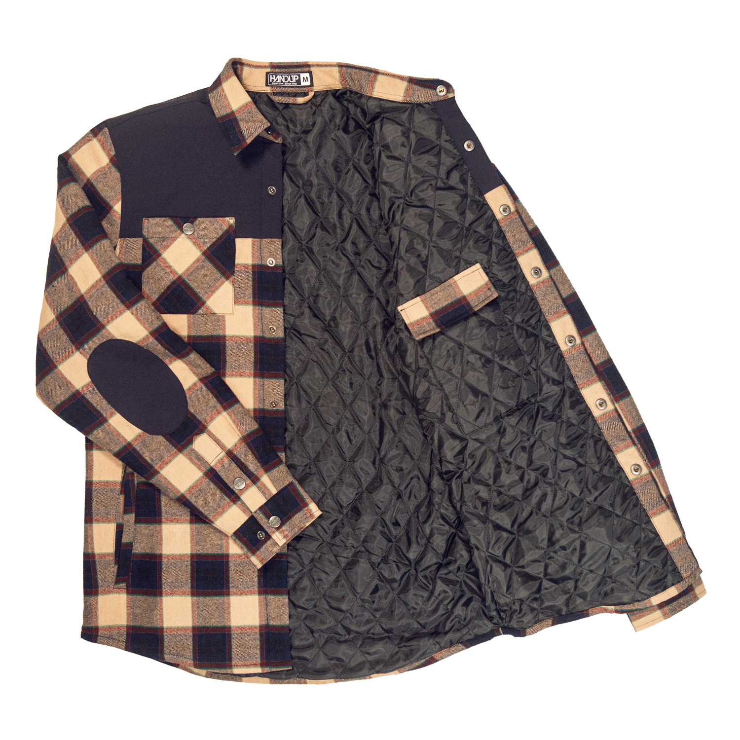 Flannel Jacket - Navy/Tan Plaid