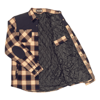 Flannel Jacket - Navy/Tan Plaid - OBED Bikes