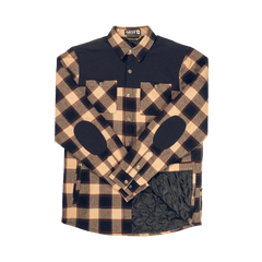Flannel Jacket - Navy/Tan Plaid - OBED Bikes