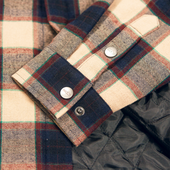Flannel Jacket - Navy/Tan Plaid - OBED Bikes