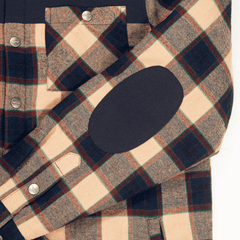 Flannel Jacket - Navy/Tan Plaid - OBED Bikes