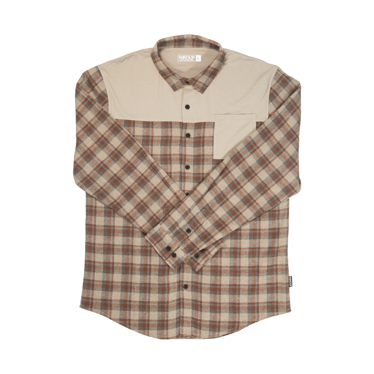 FlexTop Flannel - Saddle Brown/Sand