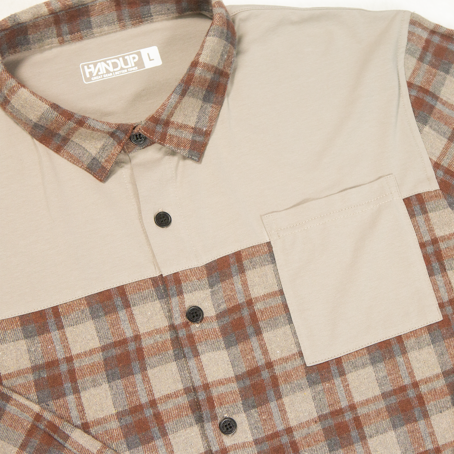 FlexTop Flannel - Saddle Brown/Sand