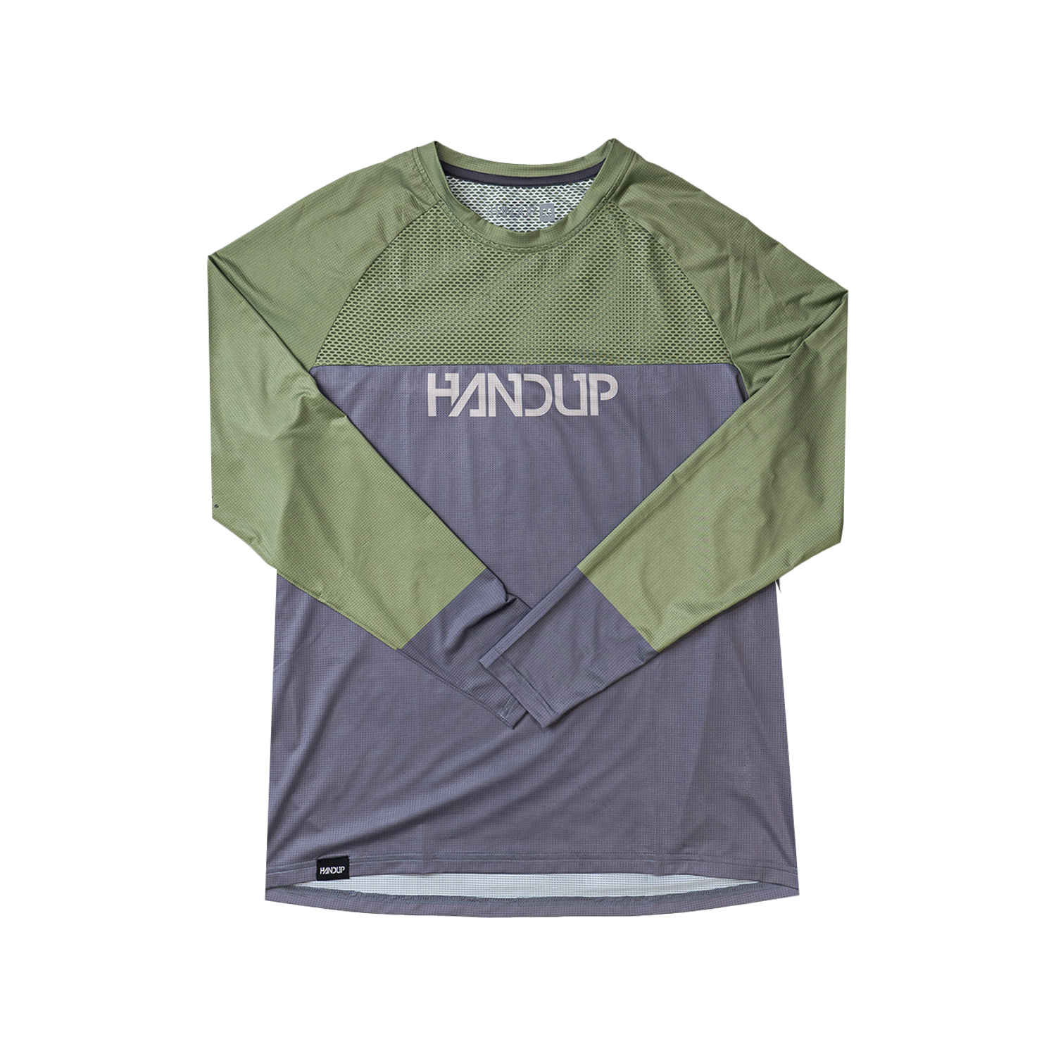 Long Sleeve VenTop Jersey - Moss Green/Steel Grey