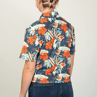 Cropped FlexGRID Button Up - Paradise Pedal - OBED Bikes