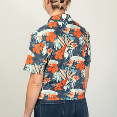 Cropped FlexGRID Button Up - Paradise Pedal - OBED Bikes