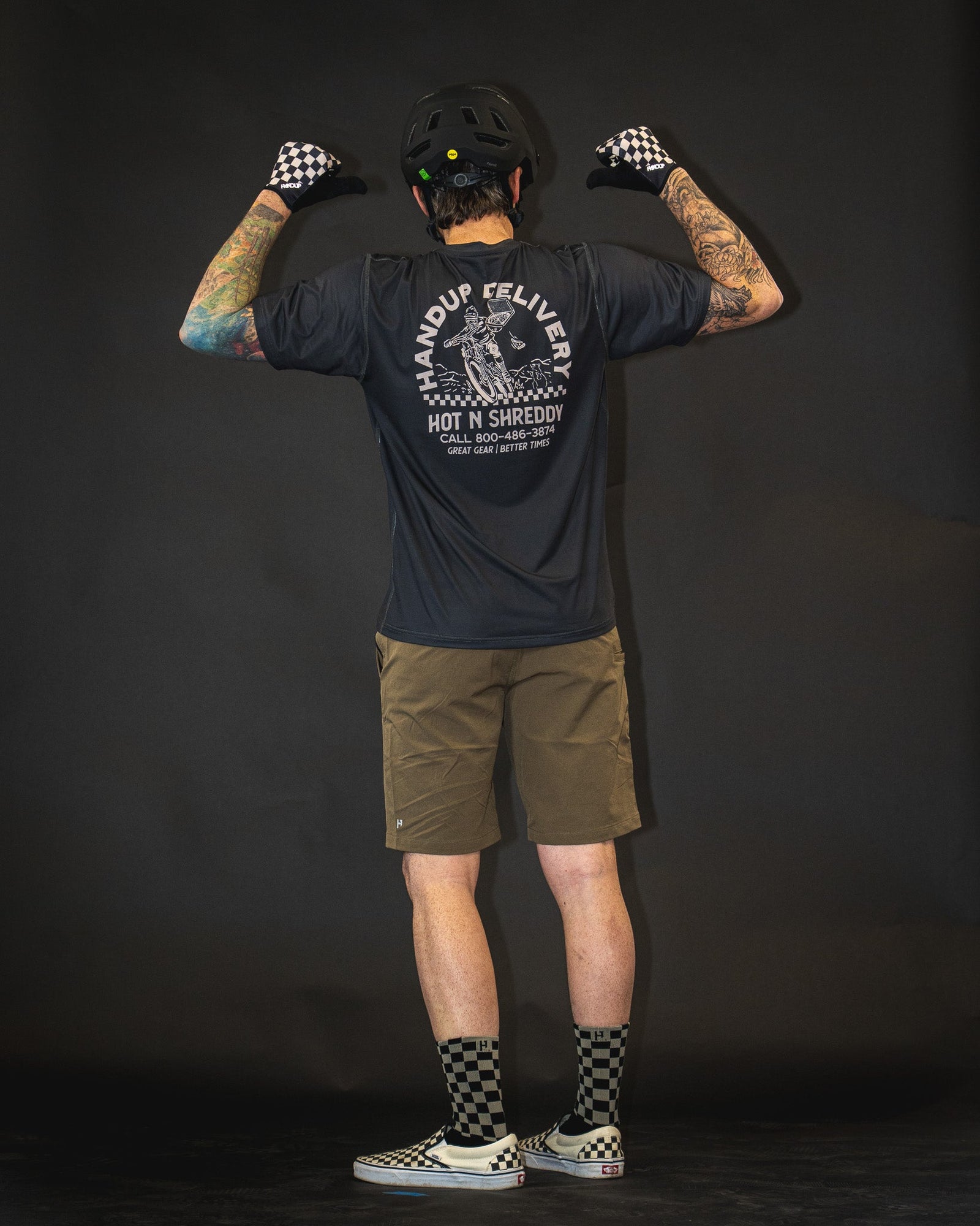 Gloves - Checkered Black/Tan - OBED Bikes