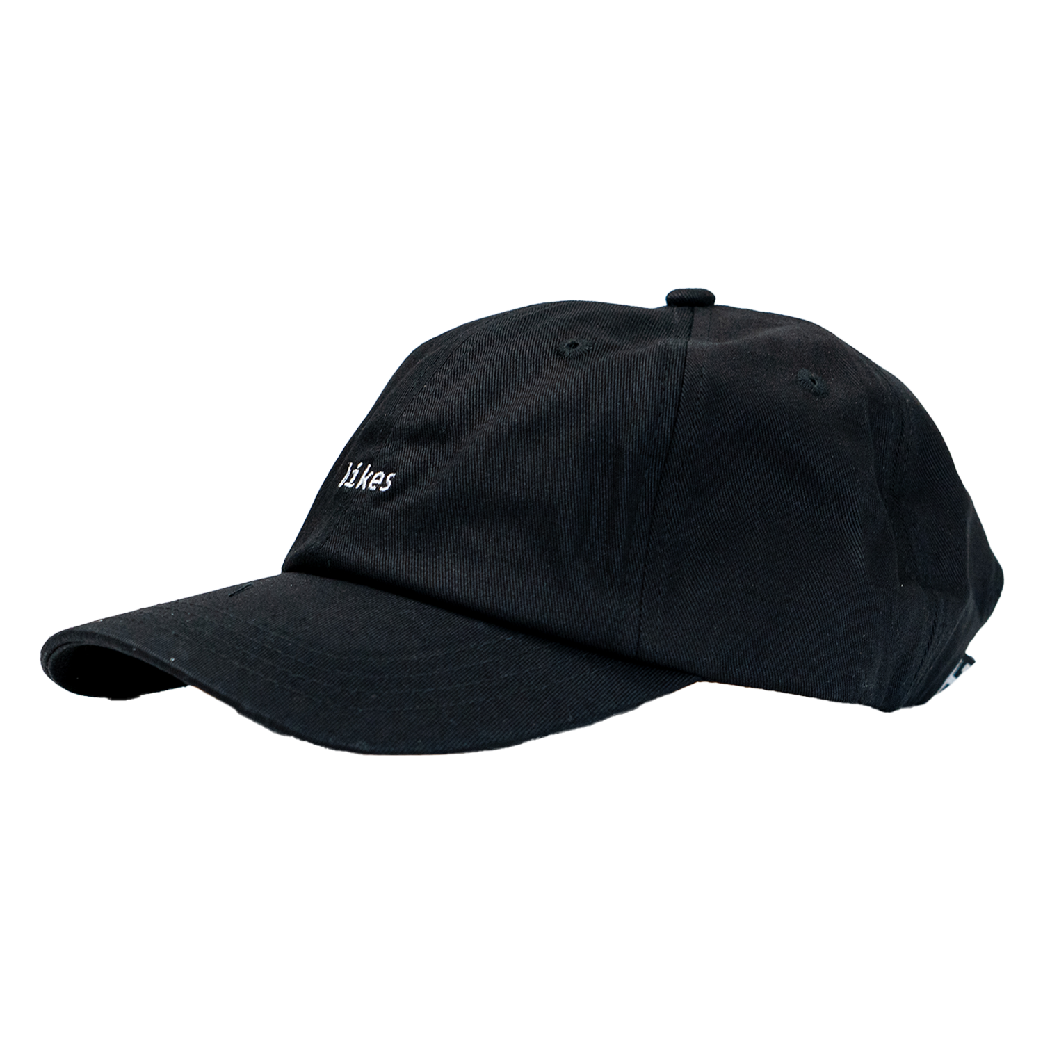 Unstructured Dad Hat -  Black "Bikes"
