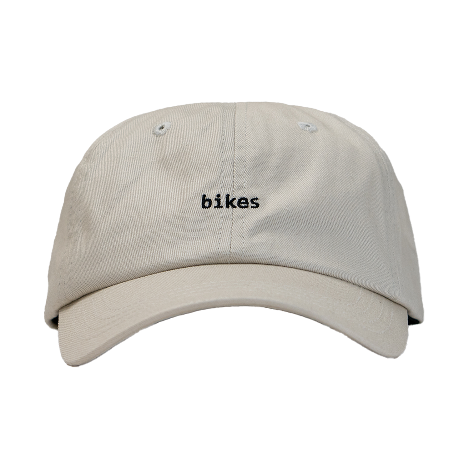 Unstructured Dad Hat - Ivory "Bikes"