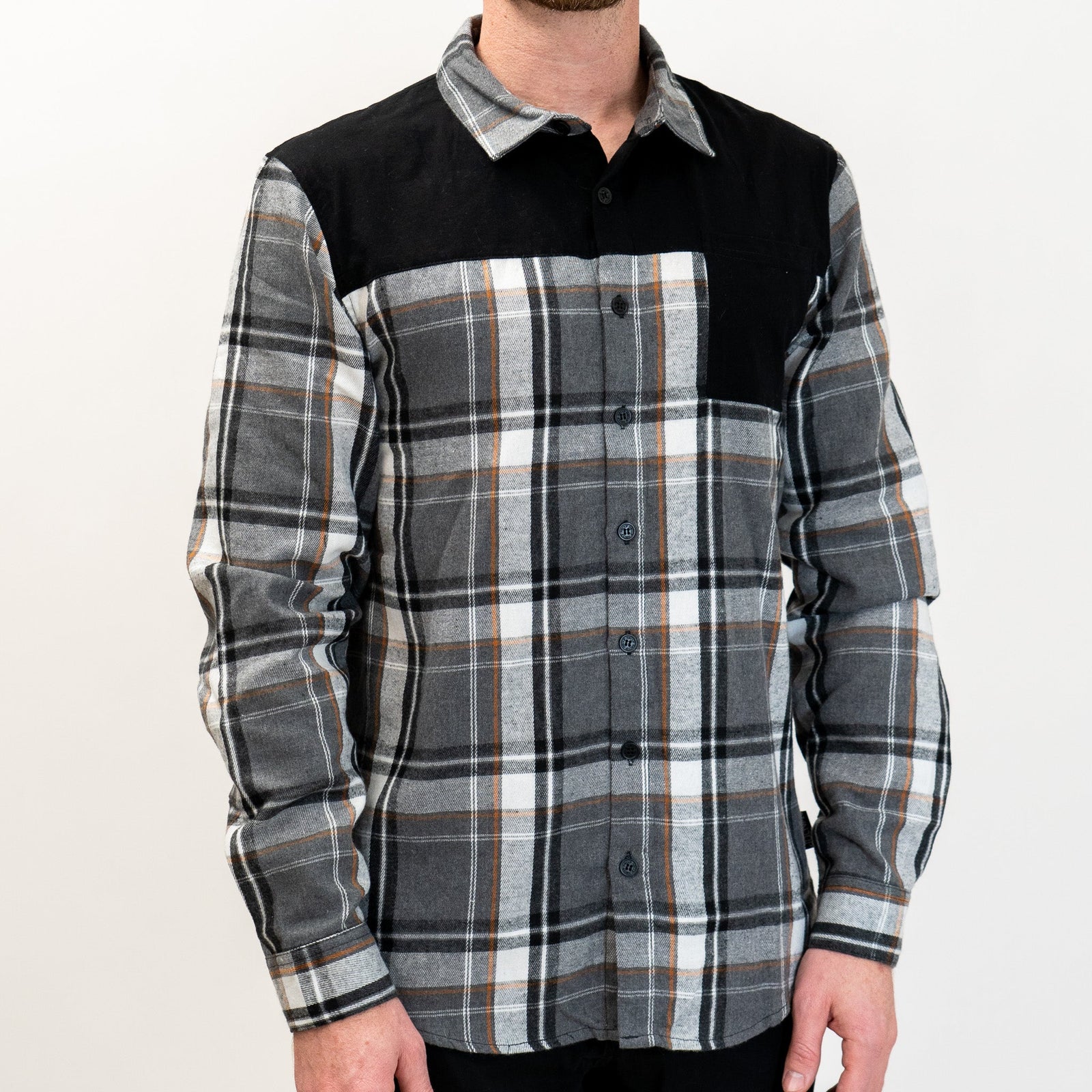 FlexTop Flannel - Black/Grey
