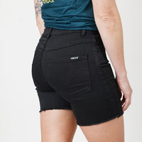 5.5" Stretch Jorts - Pure Black - OBED Bikes