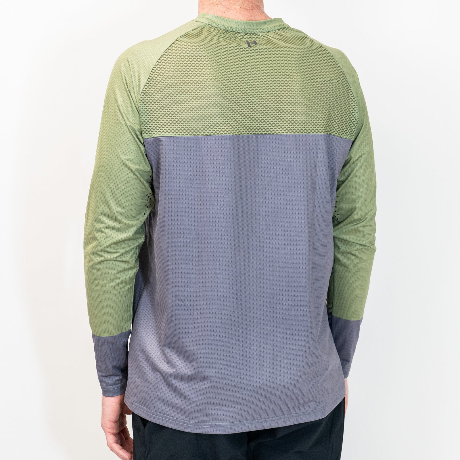 Long Sleeve VenTop Jersey - Moss Green/Steel Grey