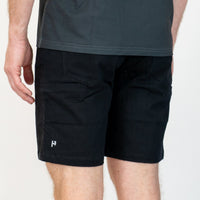 WorkHorse Stretch Canvas Short - Pure Black - OBED Bikes