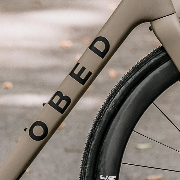 OBED Baseline road bike down tube decal graphic